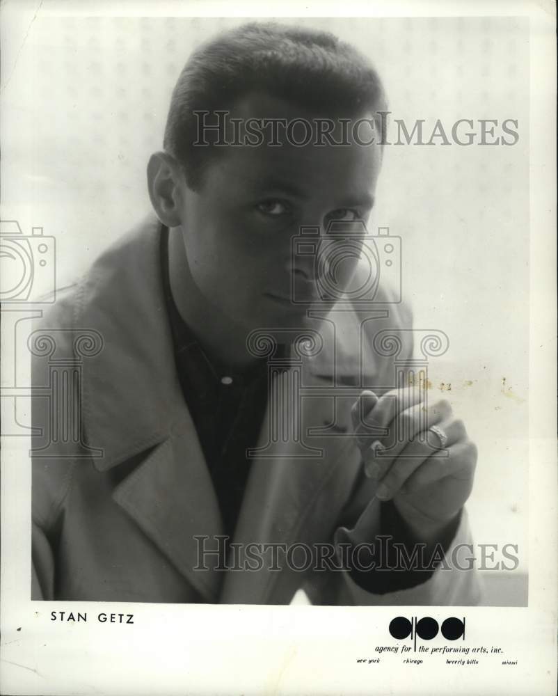 1965 Press Photo American Jazz Saxophonist Stan Getz - pip25459- Historic Images