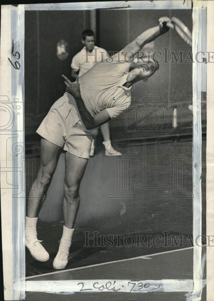 1960 Press Photo Yale tennis player Donald Dell plays the NCAAs - pis00379- Historic Images