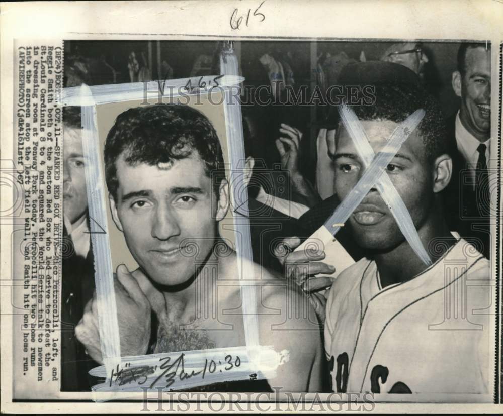 1967 Press Photo Boston Red Sox&#39; Rico Petrocelli &amp; Reggie Smith, Boston- Historic Images