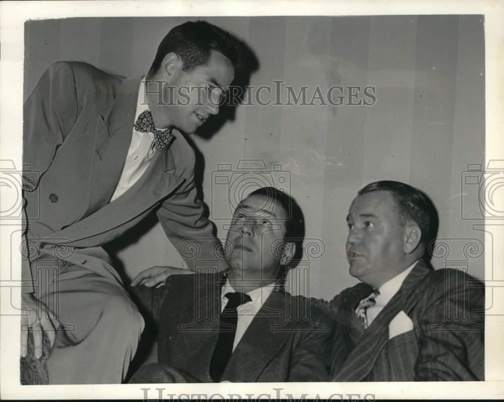 1947 Press Photo Principals in formation of the professional tennis league, NY - Historic Images