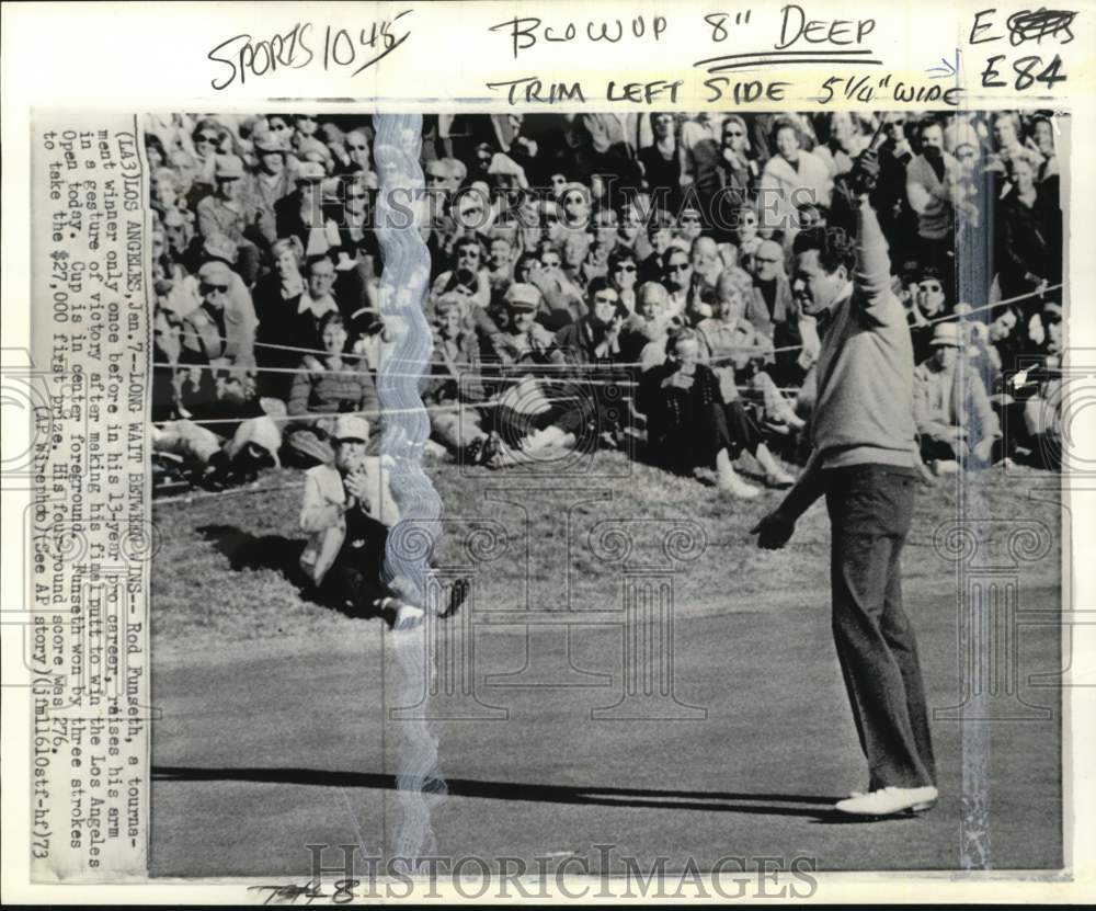 1973 Press Photo Rod Funseth wins the Los Angeles Open golf tournament- Historic Images