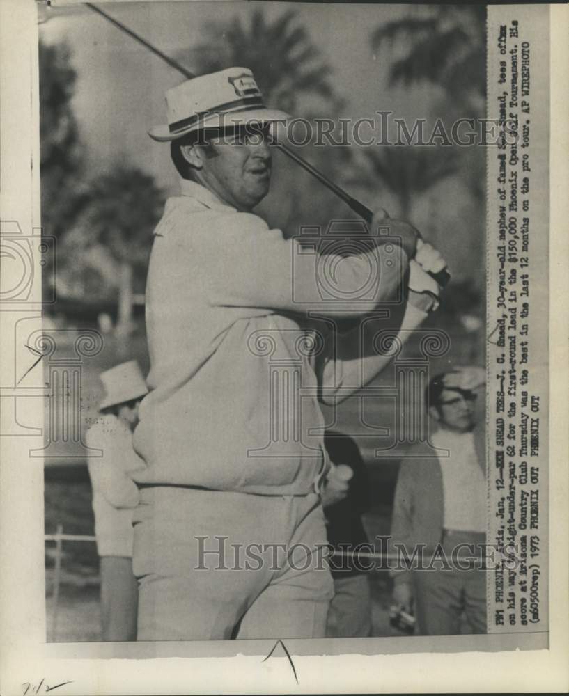 1973 Press Photo Golfer J.C. Snead, Phoenix Open Golf Tournament, Arizona - Historic Images