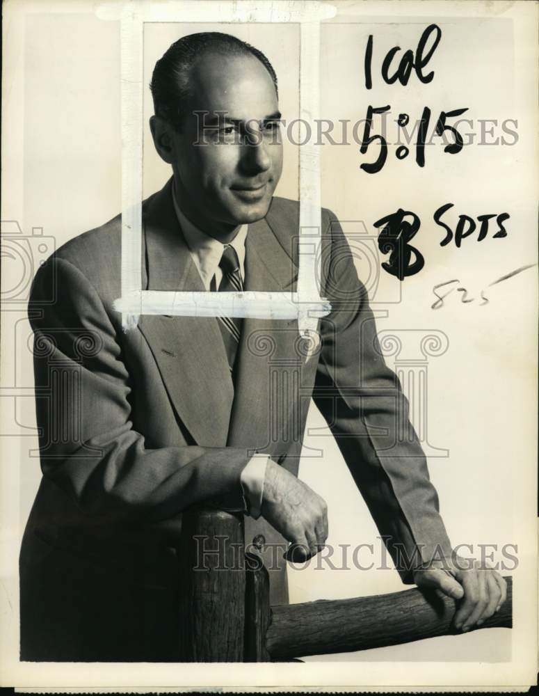 1952 Press Photo Commentator Bill Stern, &quot;National Open Golf Championship&quot; - Historic Images