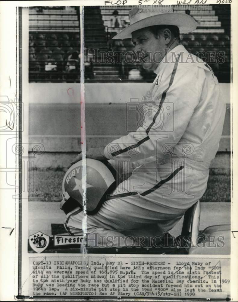 1970 Press Photo Auto racer Lloyd Ruby, Wichita Falls, Texas - pis01636 - Historic Images