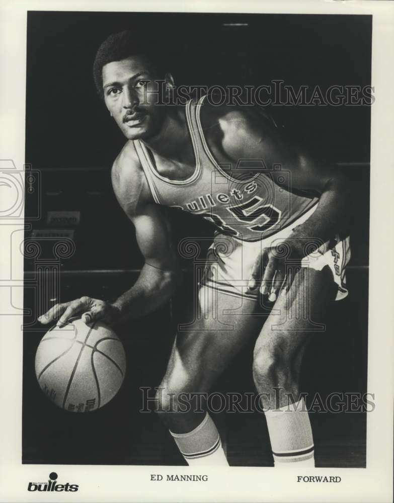 1968 Press Photo Basketball player Ed Manning, Forward, Baltimore Bullets - Historic Images