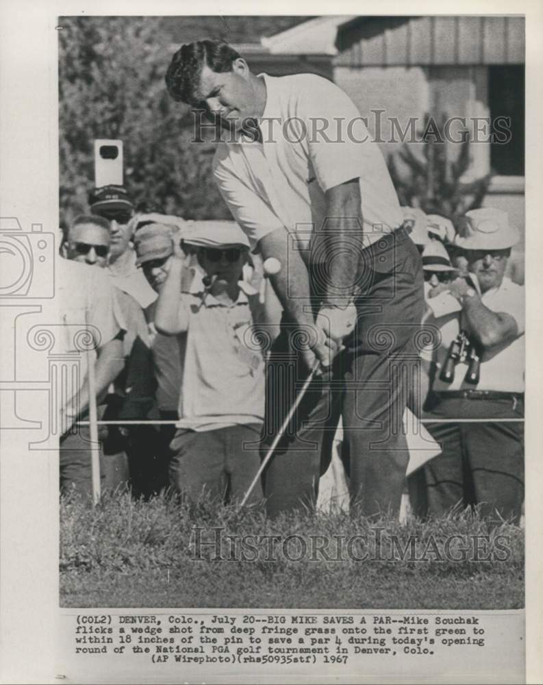 1967 Press Photo Mike Souchak, National PGA golf tournament, Denver, Colorado - Historic Images