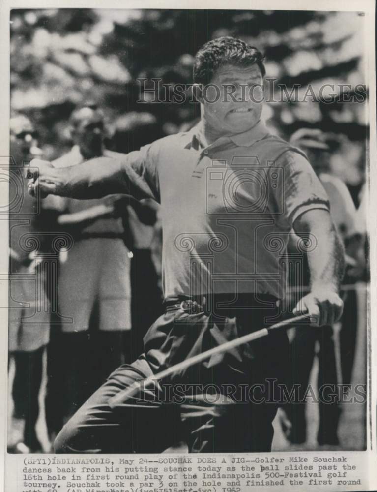 1962 Press Photo Mike Souchak, Indianapolis 500-Festival golf tourney, Indiana - Historic Images