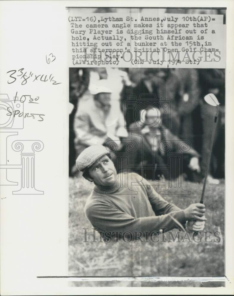 1974 Press Photo Gary Player, British Open Golf Championship, Lytham St. Annes - Historic Images