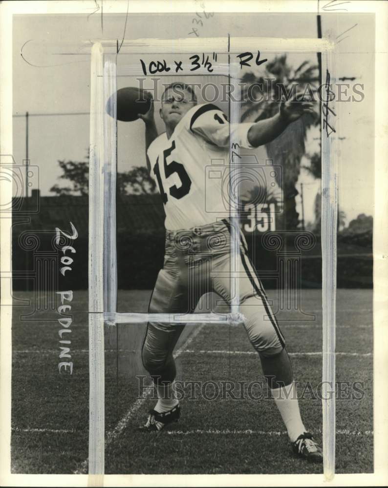 1964 Press Photo University Of Southern California Football Passer Craig Fertig - Historic Images