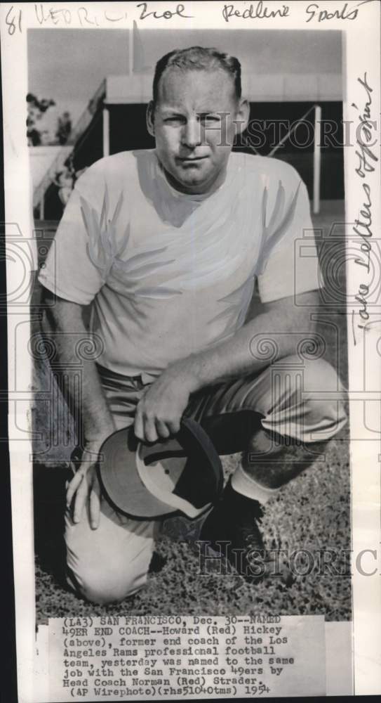 1954 Press Photo Howard (Red Hickey), San Francisco 49ers Football Coach- Historic Images