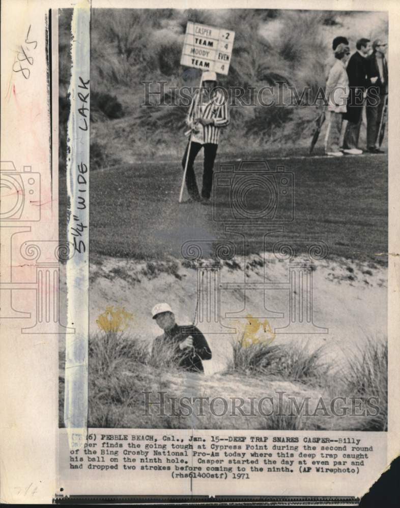 1971 Press Photo Bill Casper at Bing Crosby National Pro-Am Golf Tournament- Historic Images