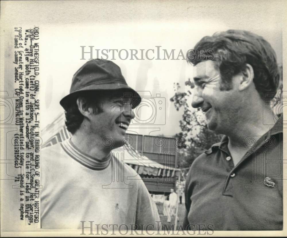 1971 Press Photo Golfers J.C Snead &amp; Dave Hill, Wethersfield, Connecticut- Historic Images