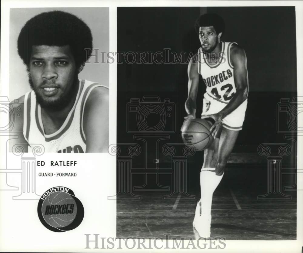 1975 Press Photo Ed Ratleff, Guard-Forward for Houston Rockets Basketball- Historic Images