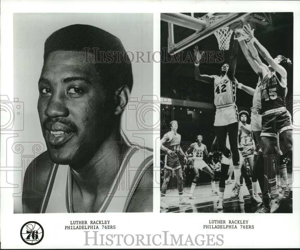 1972 Press Photo Luther Rackley, Philadelphia 76ers Basketball Player- Historic Images