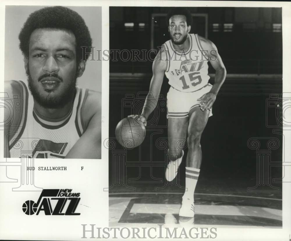 1975 Press Photo Basketball player, Bud Stallworth, New Orleans Jazz - pis02332- Historic Images