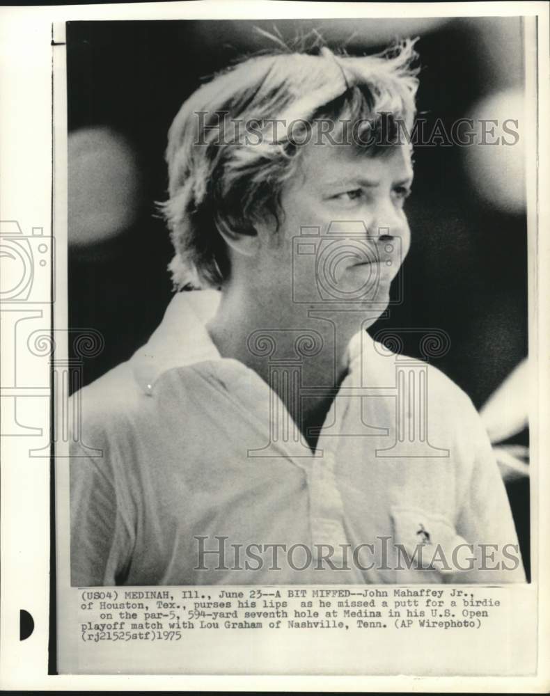 1975 Press Photo Golfer John Mahaffey Jr., United States Open, Medinah, Illinois- Historic Images