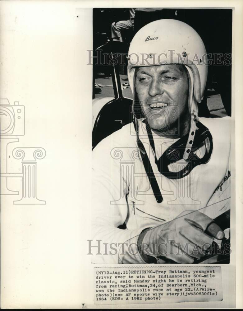 1962 Troy Ruttman, youngest winner of Indianapolis 500-Historic Images