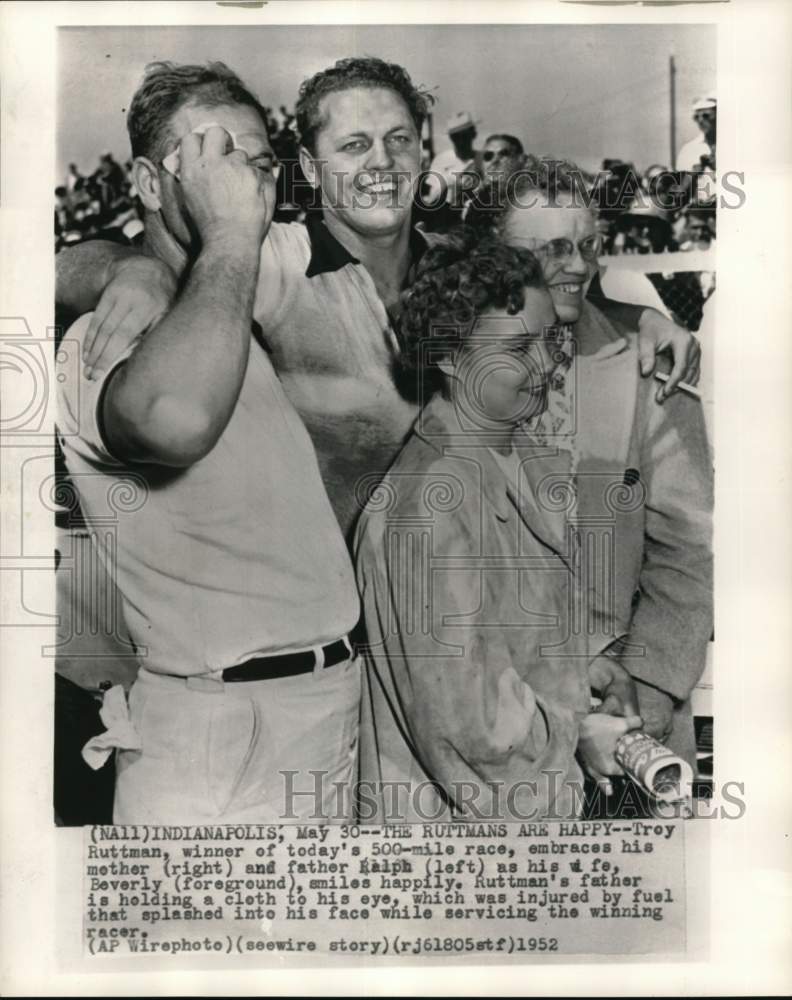 1952 Troy Ruttman & family, Indianapolis 500-mile race winner, IN-Historic Images