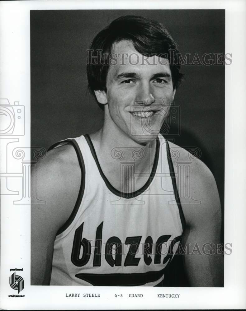 1975 Press Photo Portland Trail Blazers&#39; basketball player Larry Steele- Historic Images