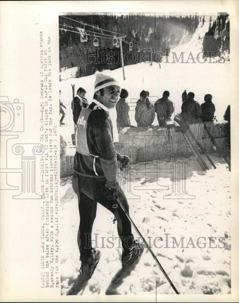 1970 Press Photo Skier Karl Schranz, South Lake Tahoe, California - pis03444 - Historic Images