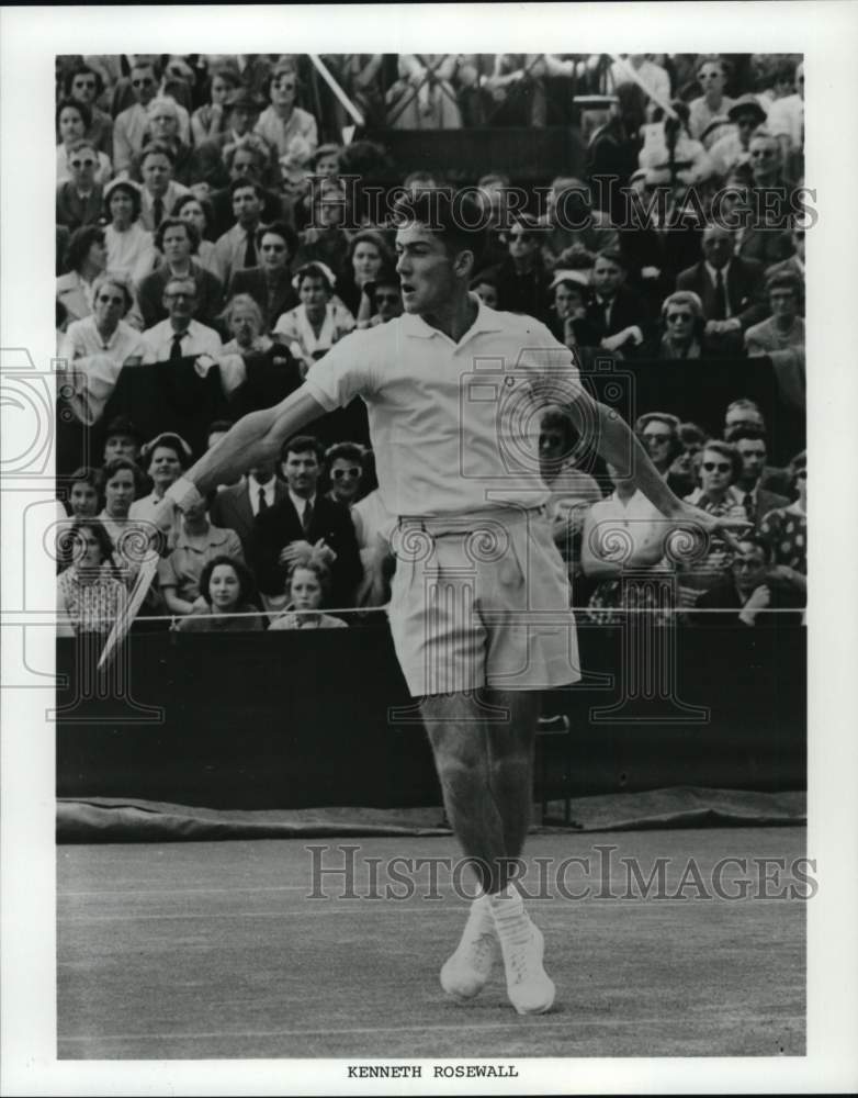 1960 Press Photo Kenneth Rosewall at tennis match - pis03553 - Historic Images