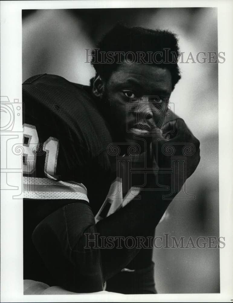 1983 Press Photo Kansas City Chiefs&#39; football player Willie Scott - pis03570- Historic Images