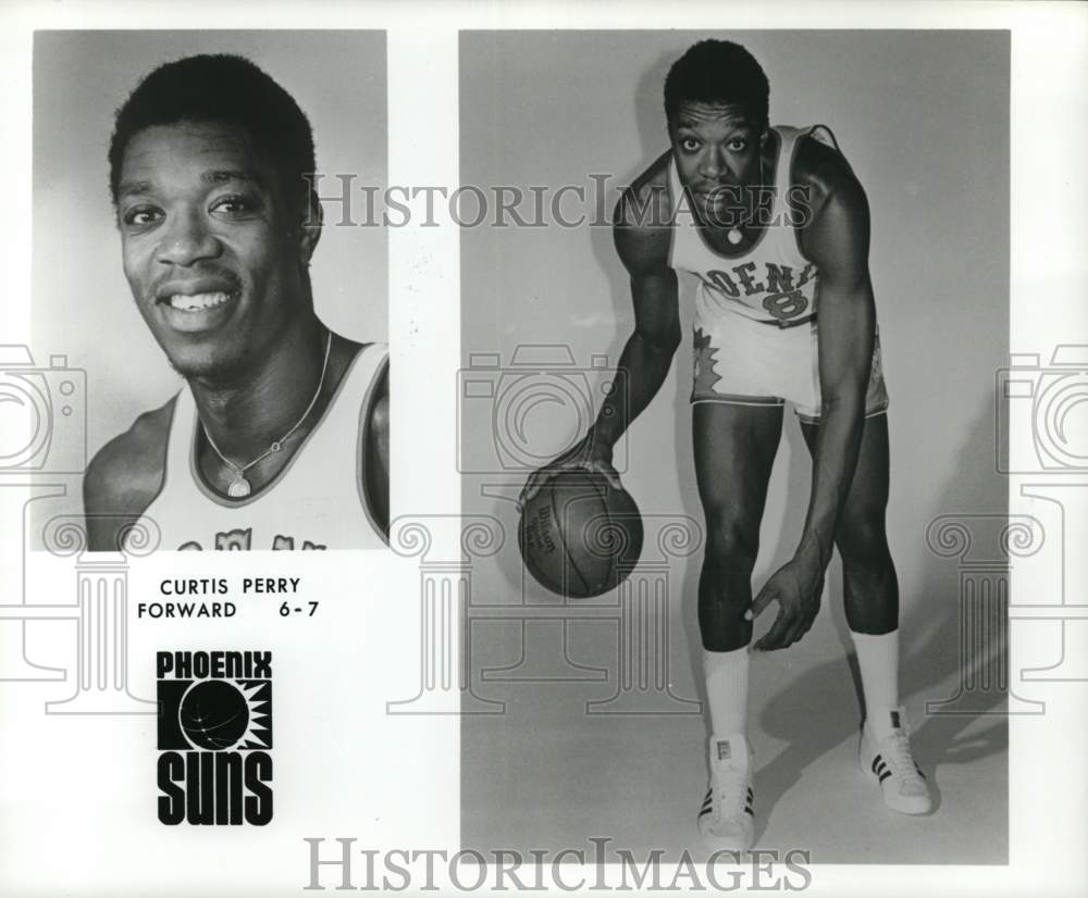 1975 Press Photo Phoenix Suns&#39; forward Curtis Perry, basketball player- Historic Images