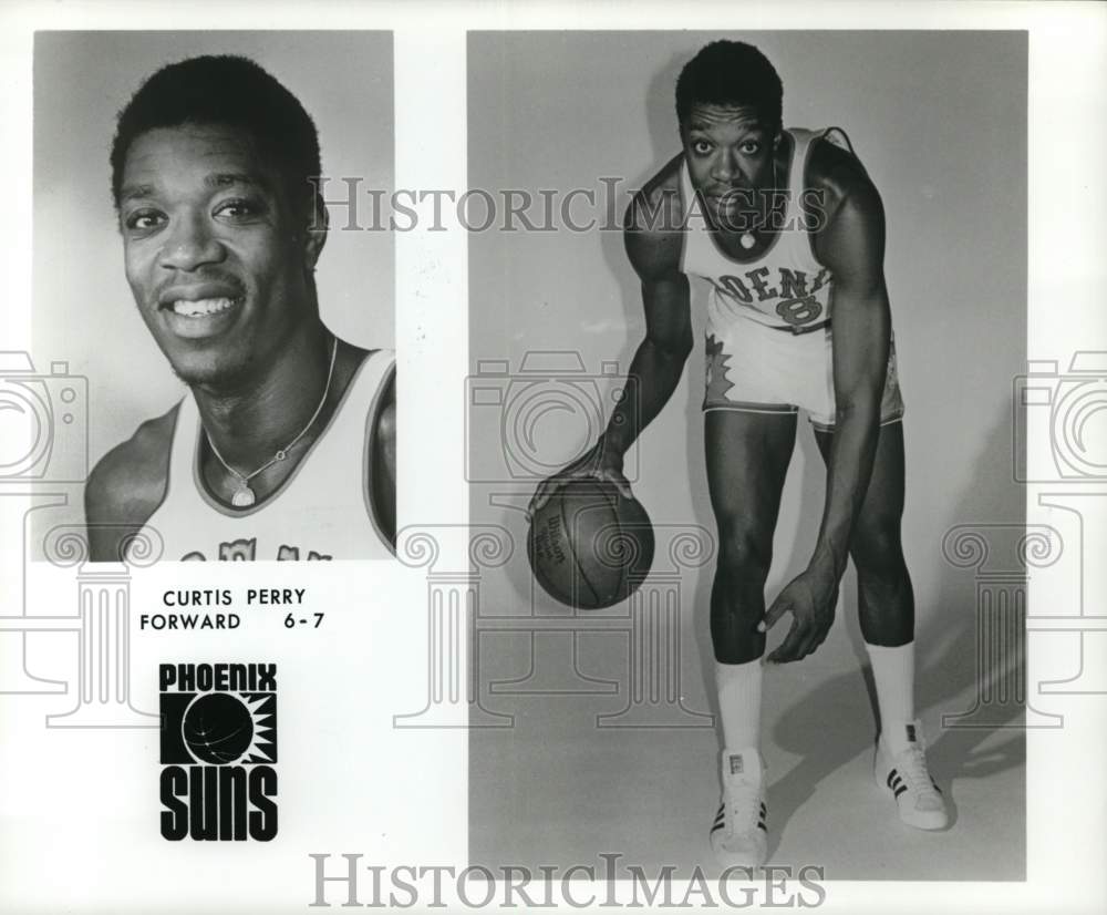1975 Press Photo Phoenix Suns' forward Curtis Perry, basketball player- Historic Images