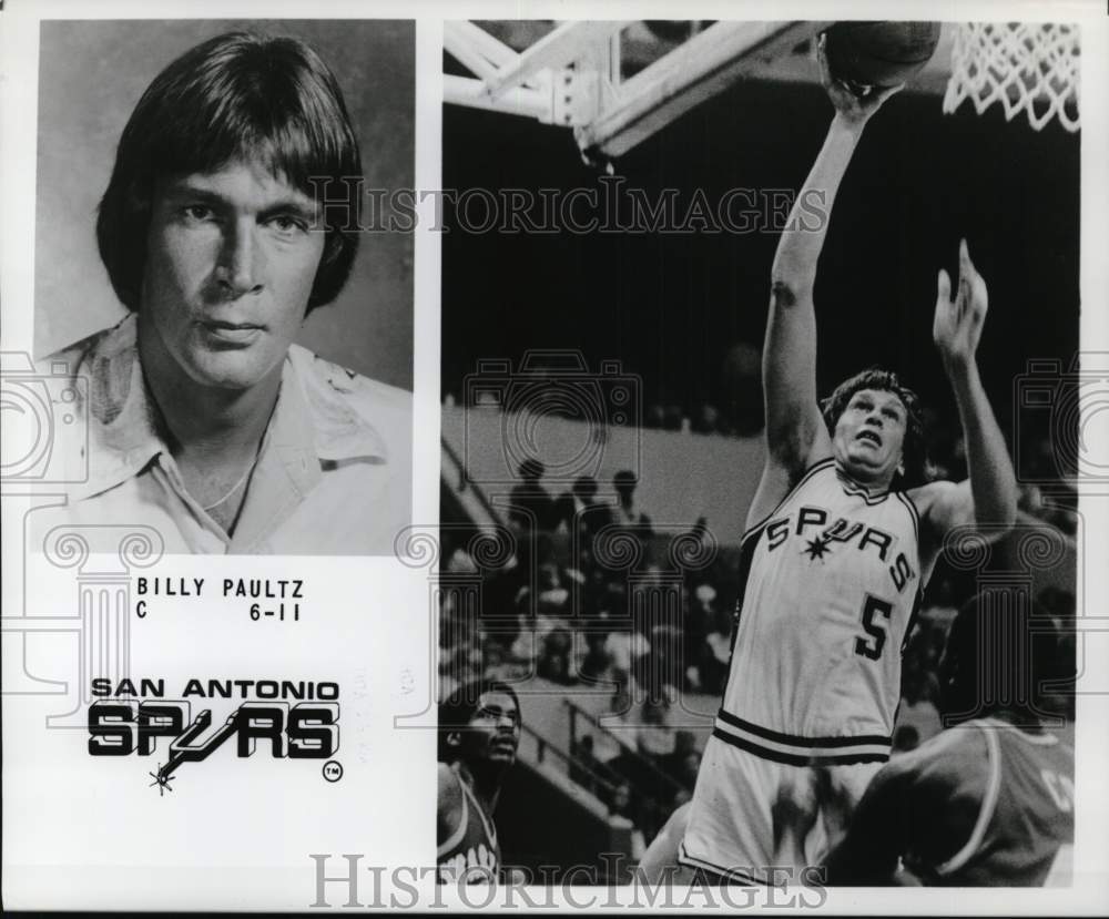 1978 Press Photo San Antonio Spurs basketball player Billy Paultz - pis03726 - Historic Images