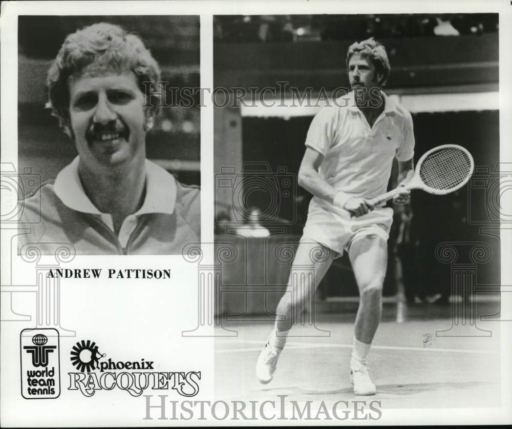 1977 Press Photo Phoenix Racquets tennis player Andrew Pattison - pis03728 - Historic Images