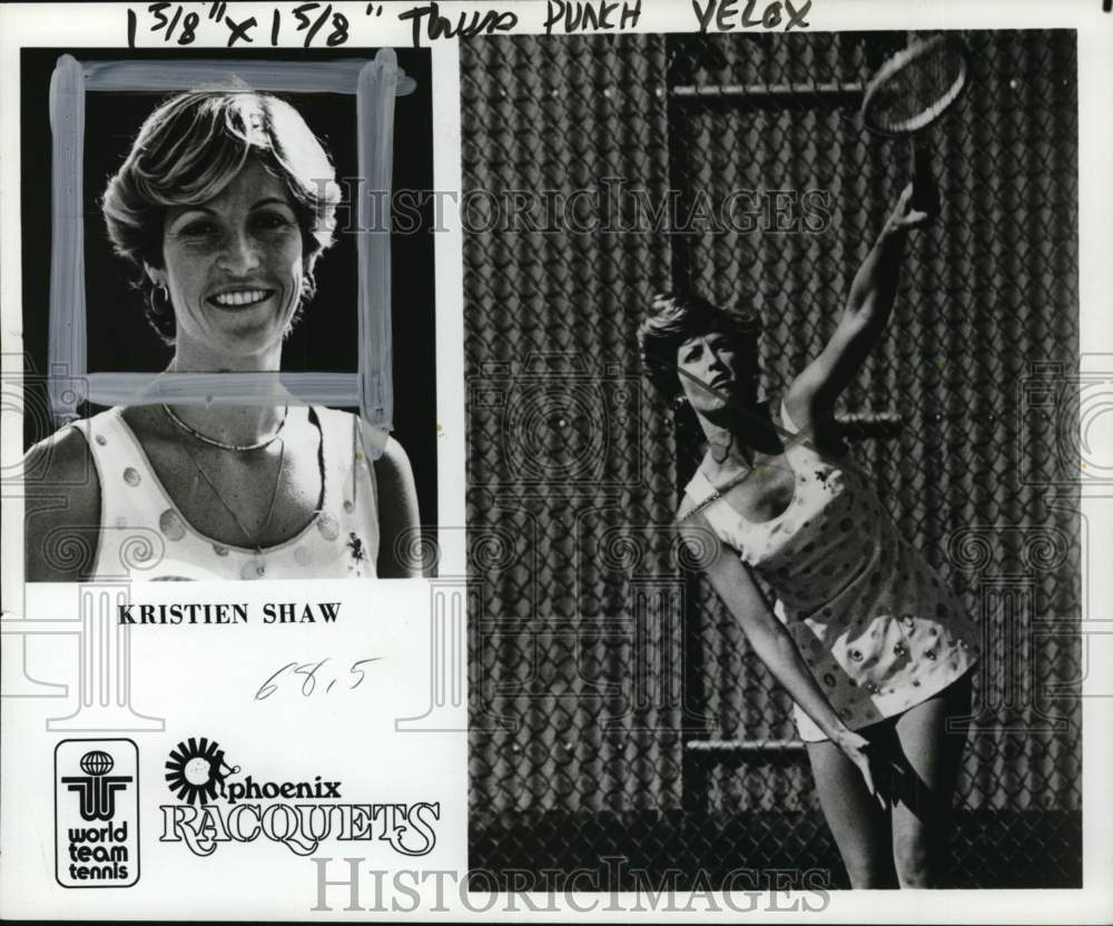 1976 Press Photo Phoenix Racquets tennis player Kristien Shaw - pis03896 - Historic Images