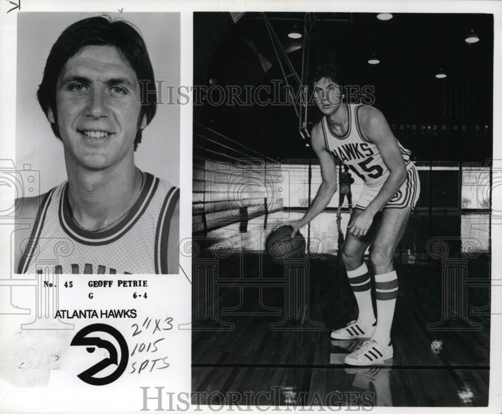 1978 Press Photo Atlanta Hawks&#39; guard Geoff Petrie - pis04000- Historic Images