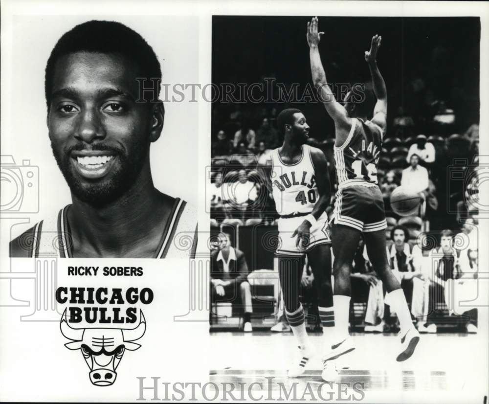 1979 Press Photo Chicago Bulls&#39; basketball player Ricky Sobers during game - Historic Images