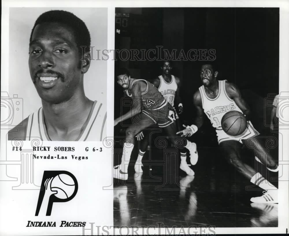 1978 Press Photo Indiana Pacers&#39; guard Ricky Sobers during basketball game- Historic Images