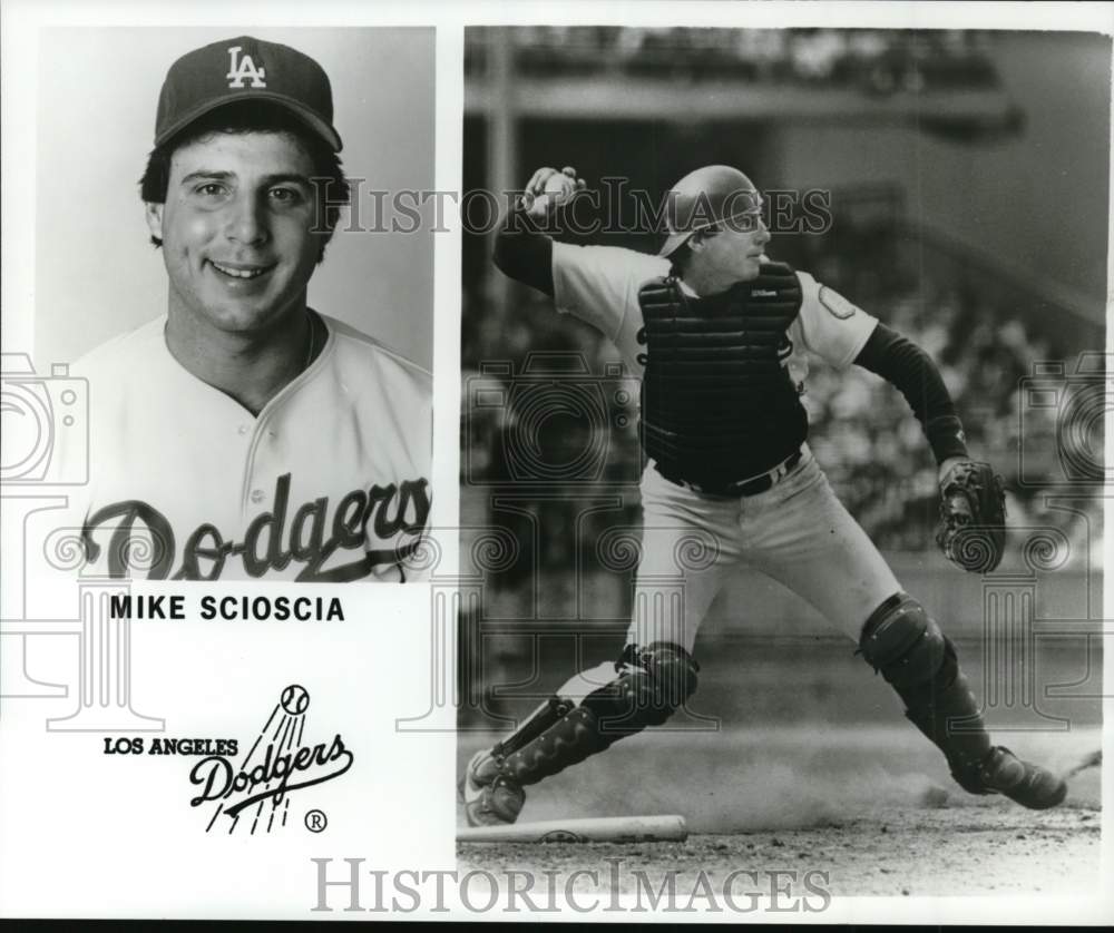 1988 Press Photo Los Angeles Dodgers Baseball player Mike Scioscia - pis04269- Historic Images