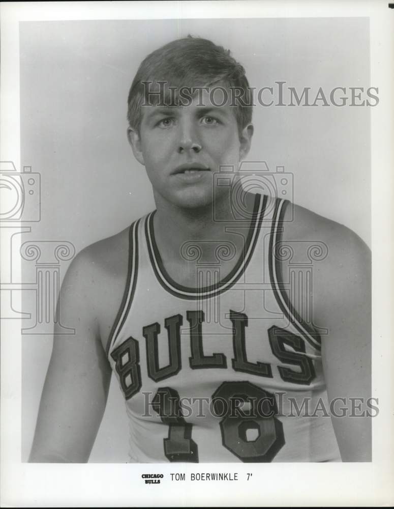 1968 Press Photo Portrait of Chicago Bulls' basketball player Tom Boerwinkle - Historic Images