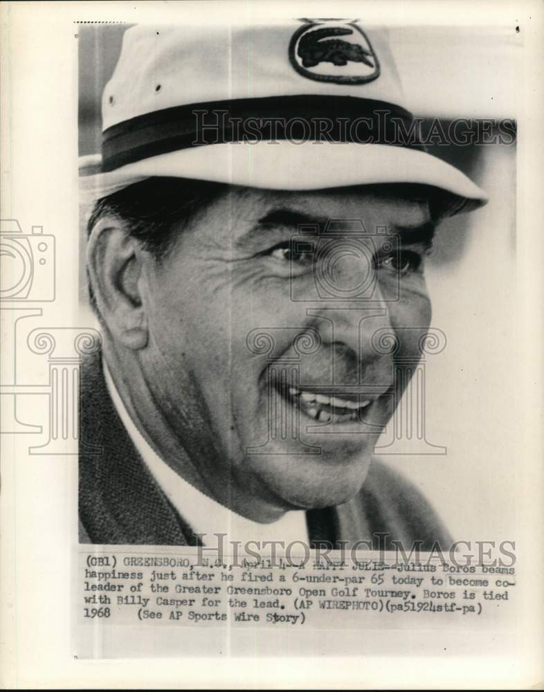 1968 Press Photo Golfer Julius Boros, Greater Greensboro Open, North Carolina - Historic Images