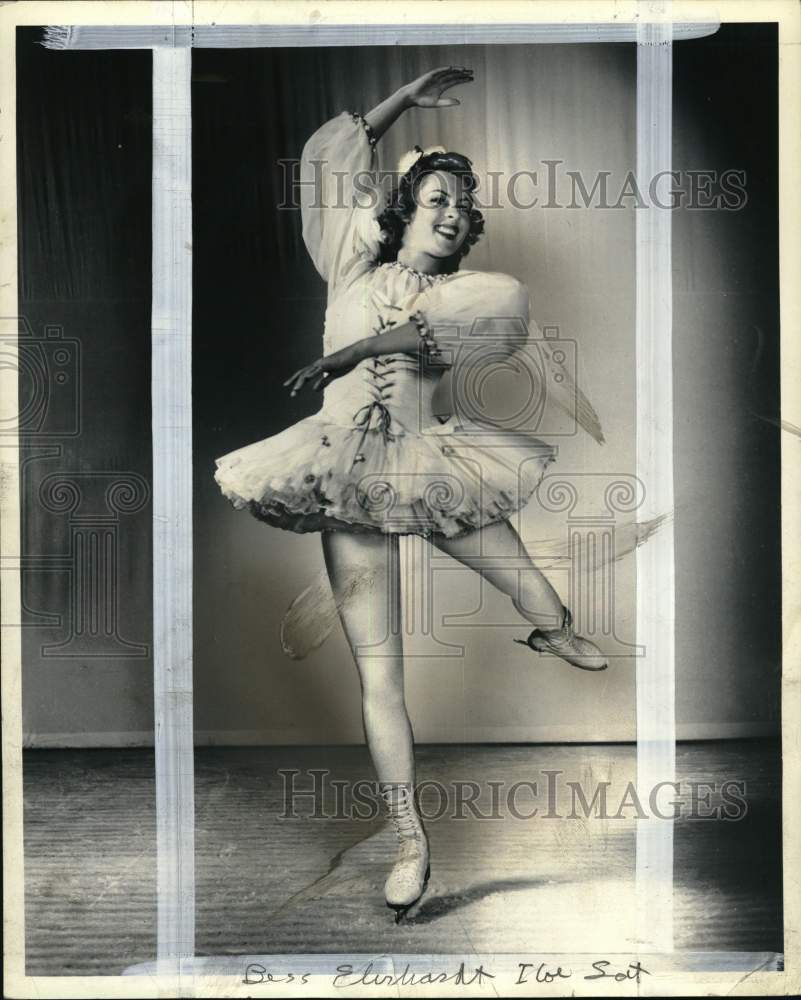 1943 Press Photo Ice Skater Bess Ehrhardt, Ice Follies - pis04600 - Historic Images