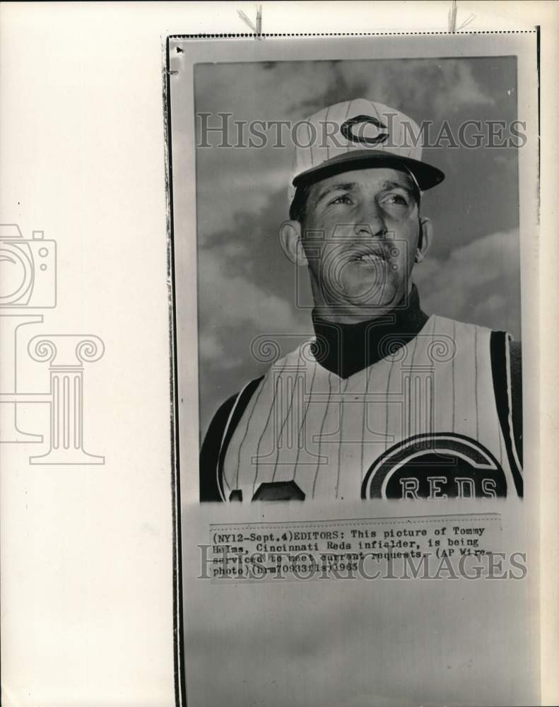 1965 Press Photo Cincinnati Reds&#39; baseball player Tommy Helms - pis04742- Historic Images