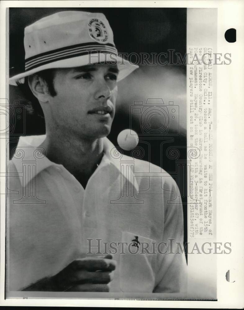 1975 Press Photo Golfer Mark Hayes, Firestone Country Club, PGA Tournament, IL- Historic Images