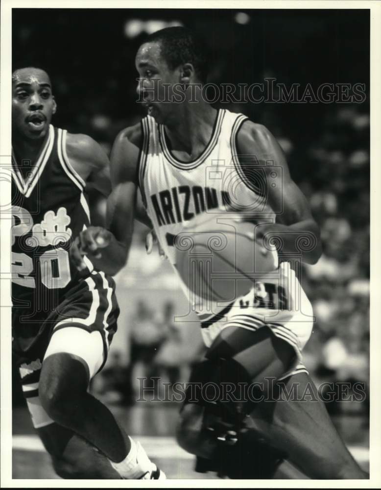 1989 Press Photo Arizona State&#39;s Sean Elliott during basketball game - pis05005 - Historic Images