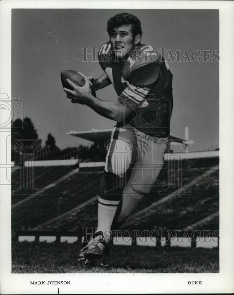 1972 Press Photo Duke University&#39;s football player Mark Johnson - pis05019 - Historic Images