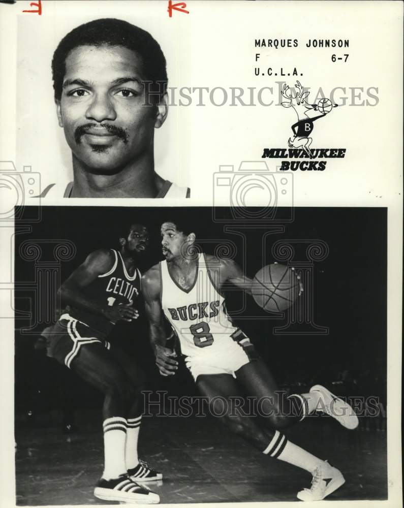 1962 Press Photo Milwaukee Bucks&#39; forward Marques Johnson during game- Historic Images