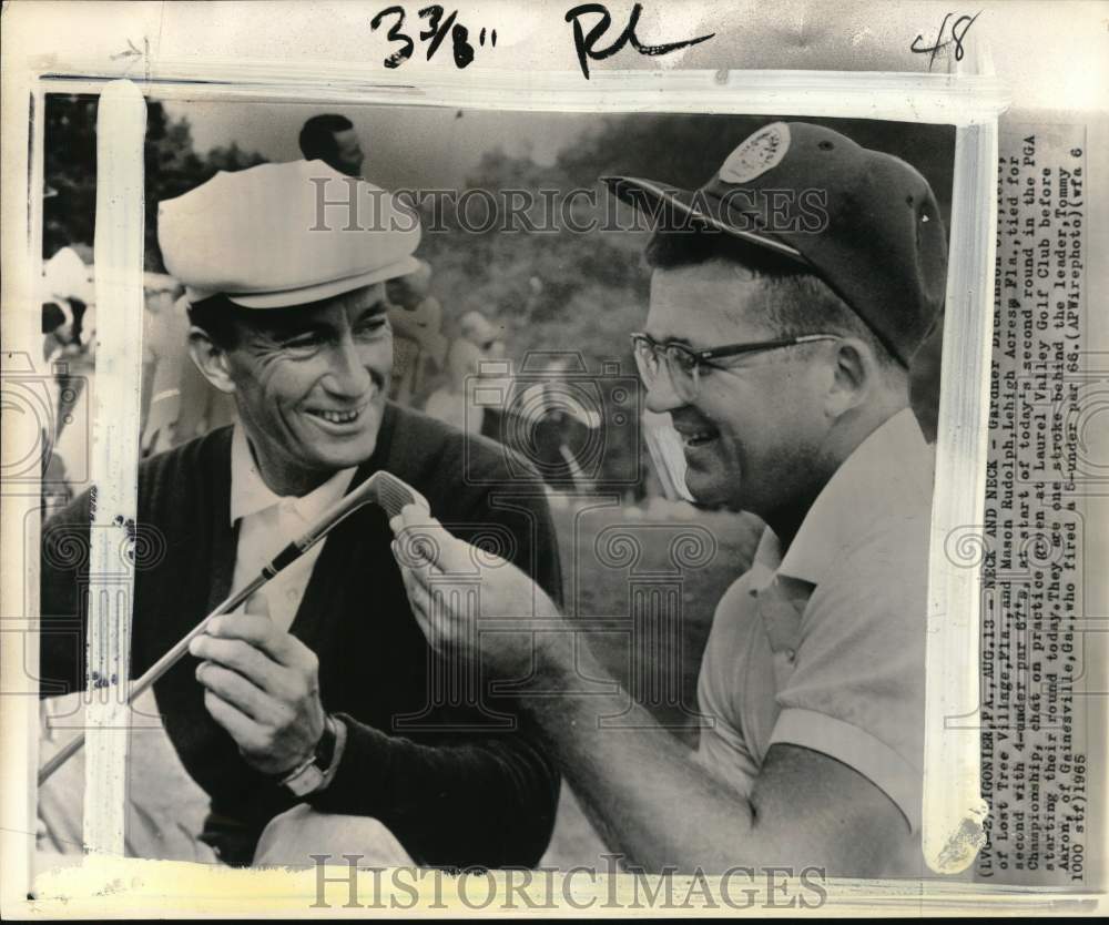 1965 Press Photo Golfers Garden Dickinson, Jr &amp; Mason Rudolph, PGA, Ligonier, PA- Historic Images