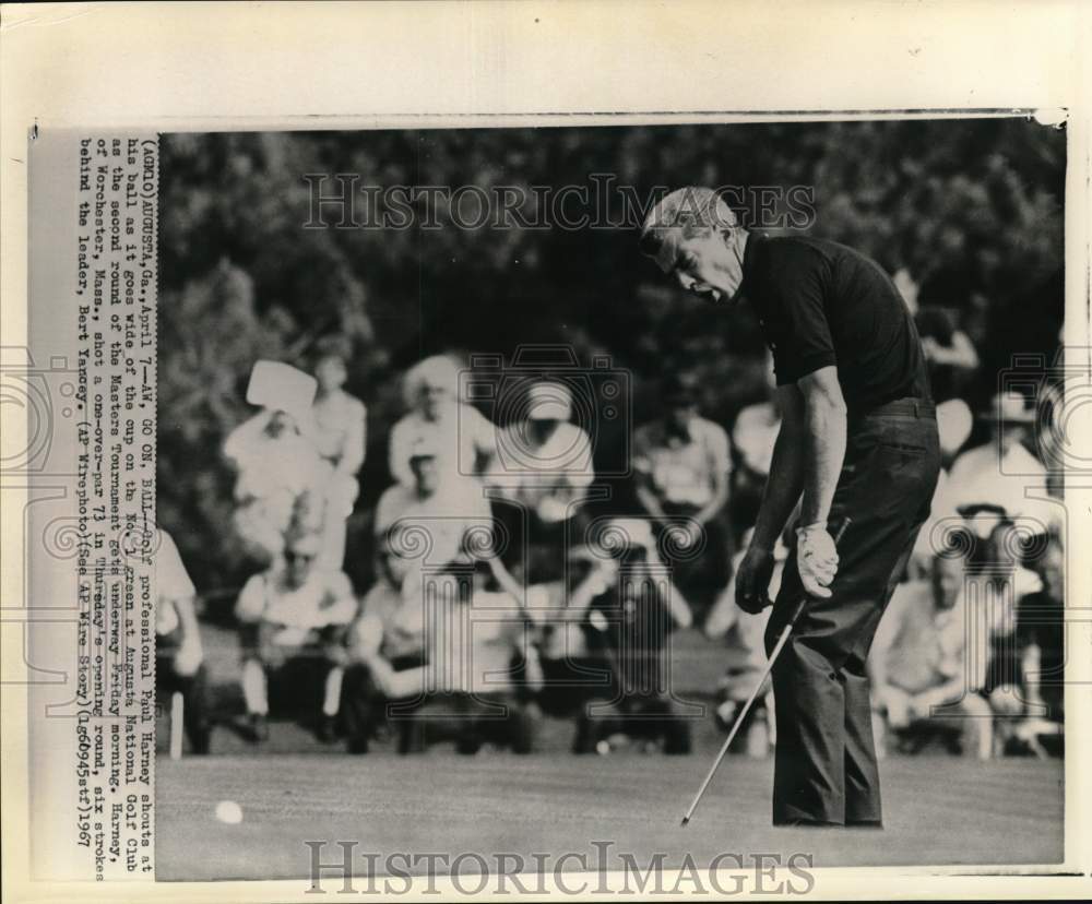 1967 Press Photo Golfer Paul Harney during Masters Tournament, Augusta, Georgia- Historic Images