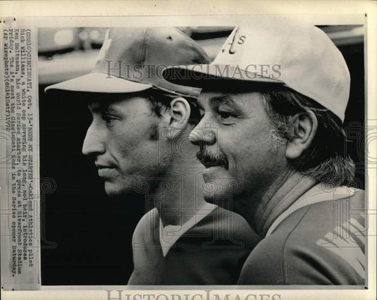 1972 Press Photo Oakland Athletics' Dick Williams & Ken Holtzman, Baseball, Ohio- Historic Images