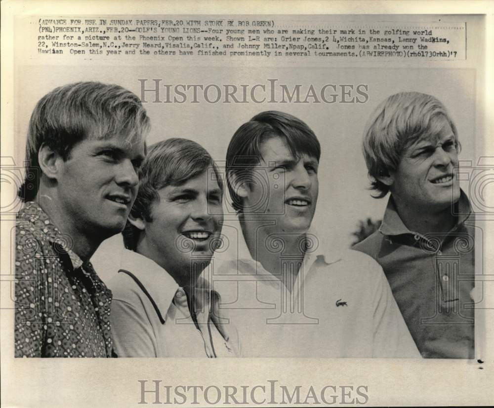 1972 Press Photo Grier Jones &amp; other Phoenix Open golf players, Arizona- Historic Images