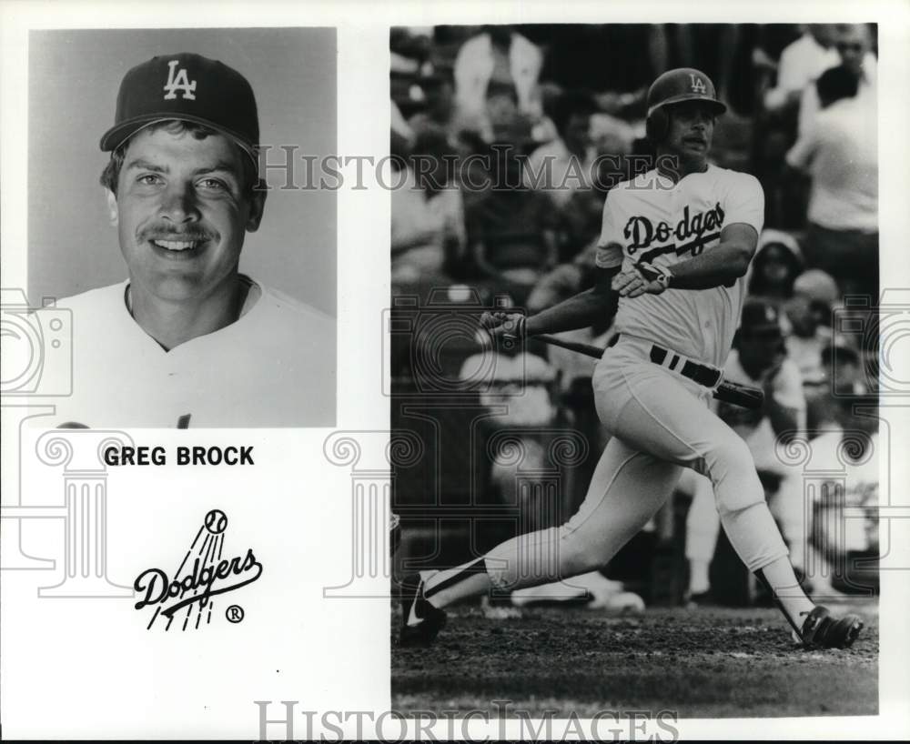 1985 Press Photo Los Angeles Dodgers Baseball Team First Baseman Greg Brock - Historic Images