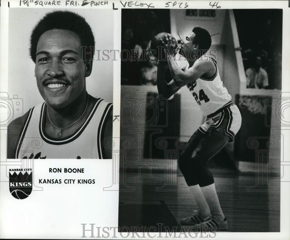 1976 Press Photo Kansas City Kings&#39; basketball player Ron Boone - pis05666 - Historic Images