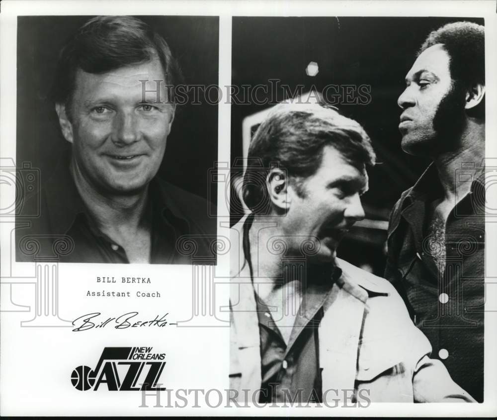 1977 Press Photo New Orleans Jazz basketball assistant Bill Bertka- Historic Images